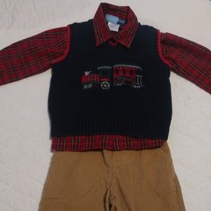 3 piece winter boys outfit size 12 mo - Like new